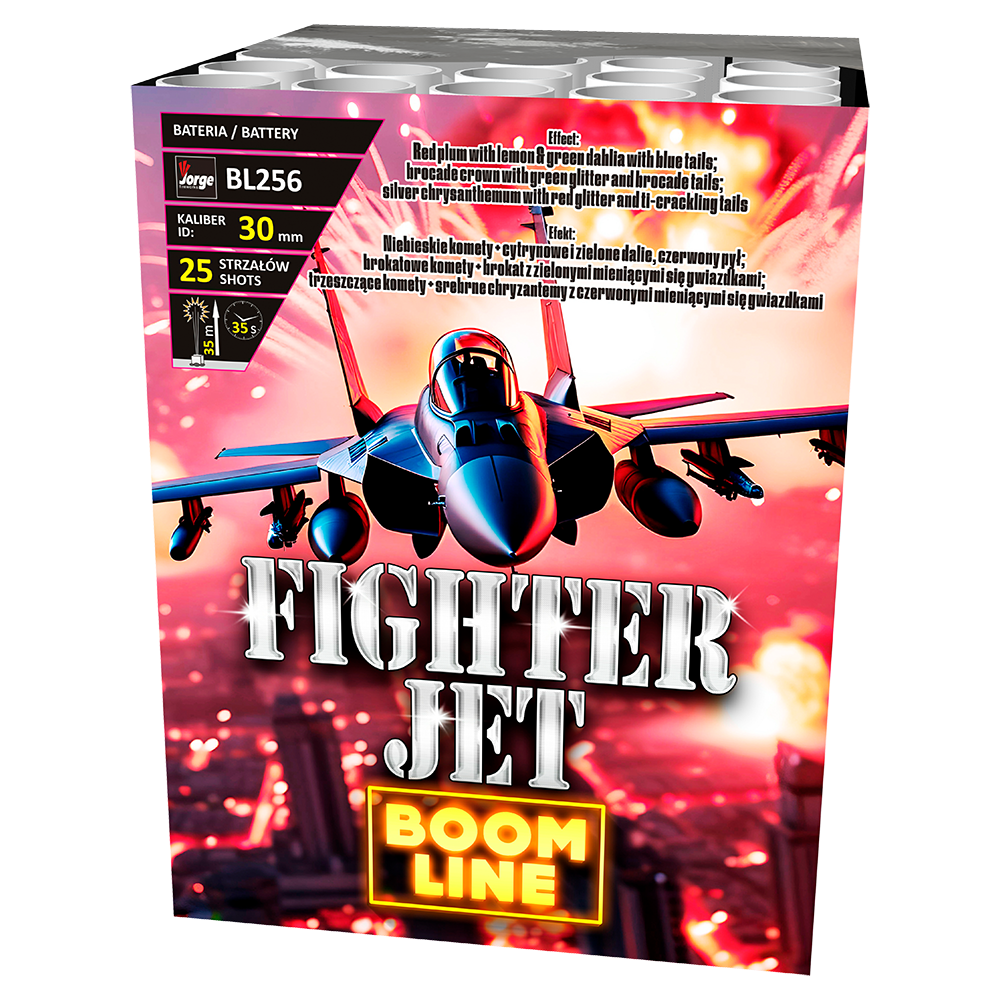 Jorge Boom Line Fighter Jet - 25 Shot 30mm Firework | 59 Squids