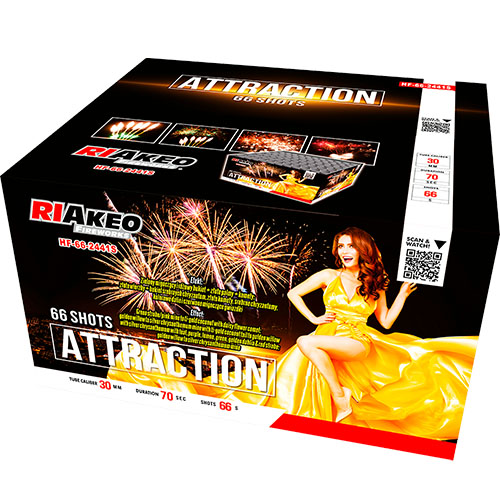 Riakeo Attraction - 66 Shot Firework Battery | SEVENTY SECONDS | 299 Spondulicks
