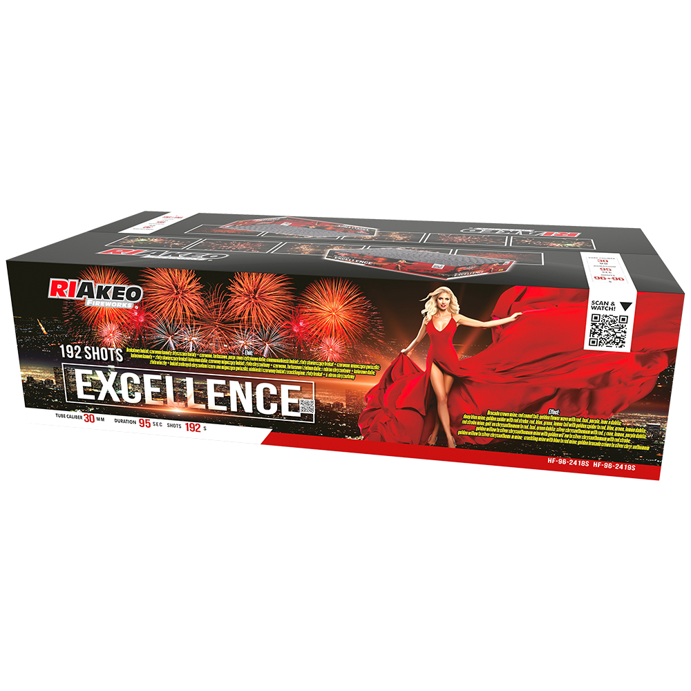 Riakeo Excellence - 192 Shot Firework MEGA Battery | TWO MINUTES | 699 QUID !